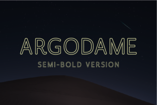 Argodame Outline Semi-Bold Typeface for Editorial Design