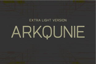 Arkqunie Outline Extra Light Typeface Review