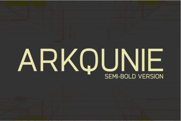 Arkqunie Semi-Bold: A Geometric Typeface for Modern Brands