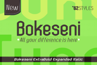 Bokeseni ExtraBold Expanded Italic Typeface
