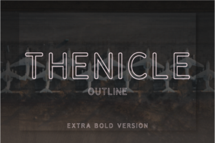 Thenicle Outline Extra Bold Font for Editorial Design